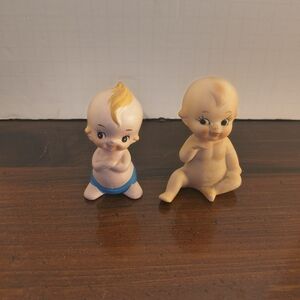Adorable Kewpie Doll Set - Blue and Cream